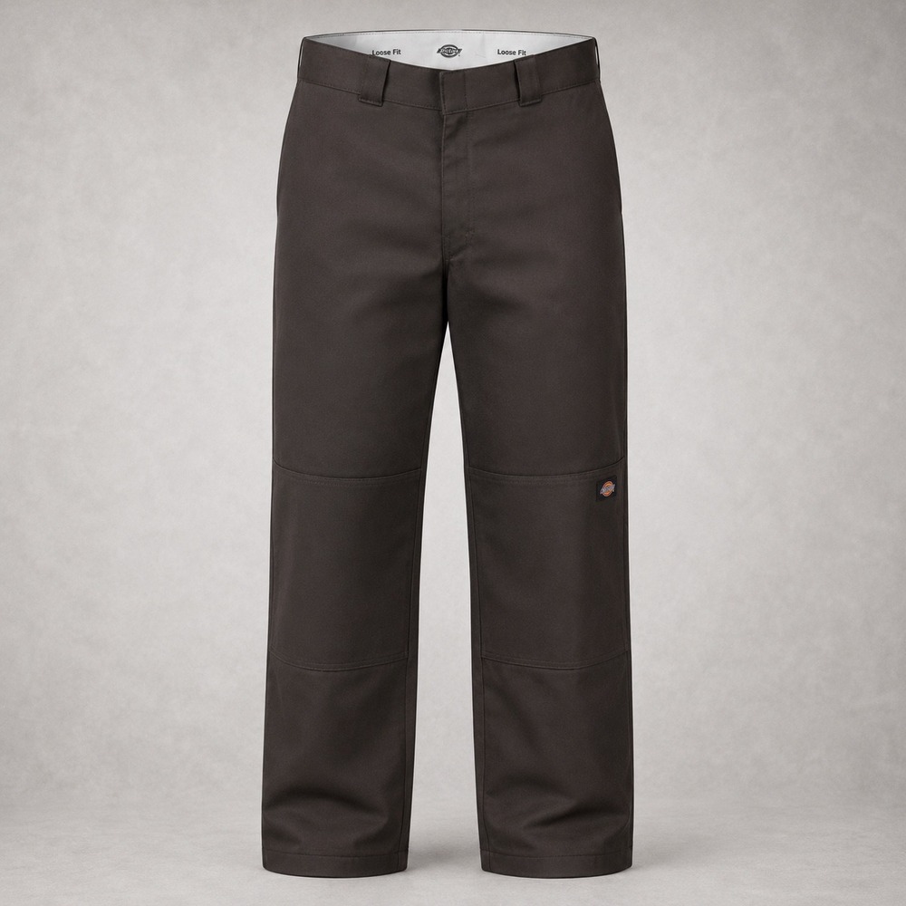 Dickies Double Knee Pants Mens 36x34‎ Brown Loose Fit Workwear Skater Baggy
